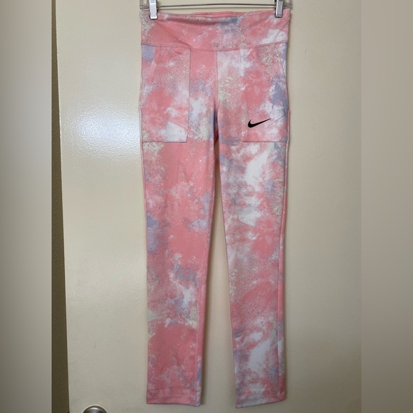 Nike Other - Nike Girl’s Pink Tie-Dye Leggings